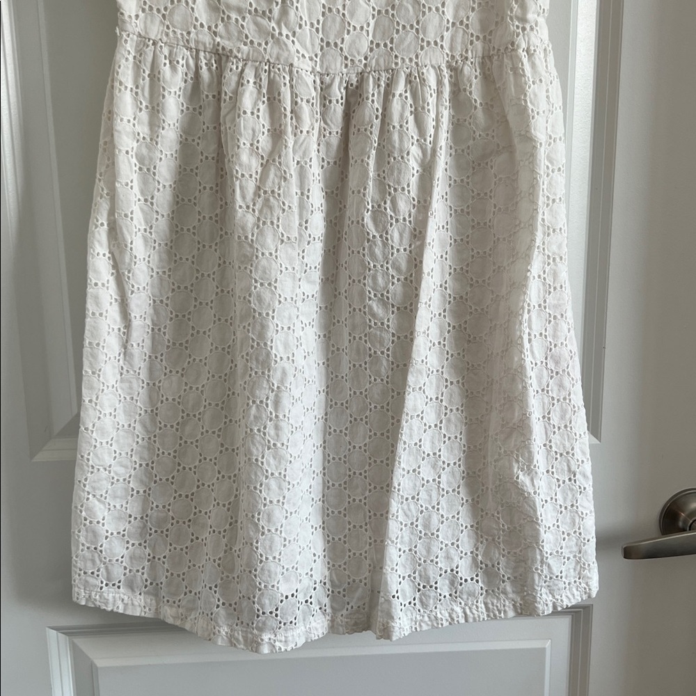Ellen Tracy White Eyelet Dress 6 - Picture 3 of 7